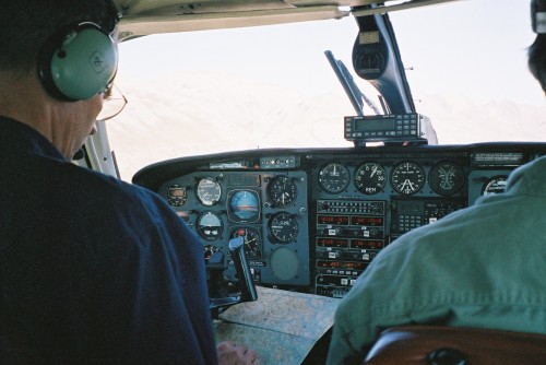 pilot with map